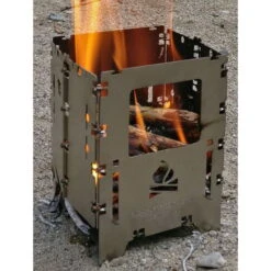 Bushcraft Essentials Bushbox LF Titanium - Hobo-Kocher -Trangian Verkaufe BCE 044 Bushbox LF Titanium Action Shot 2