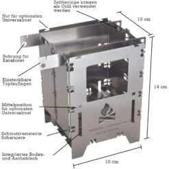 Bushcraft Essentials Bushbox LF Titanium - Hobo-Kocher -Trangian Verkaufe Bushbox LF 15