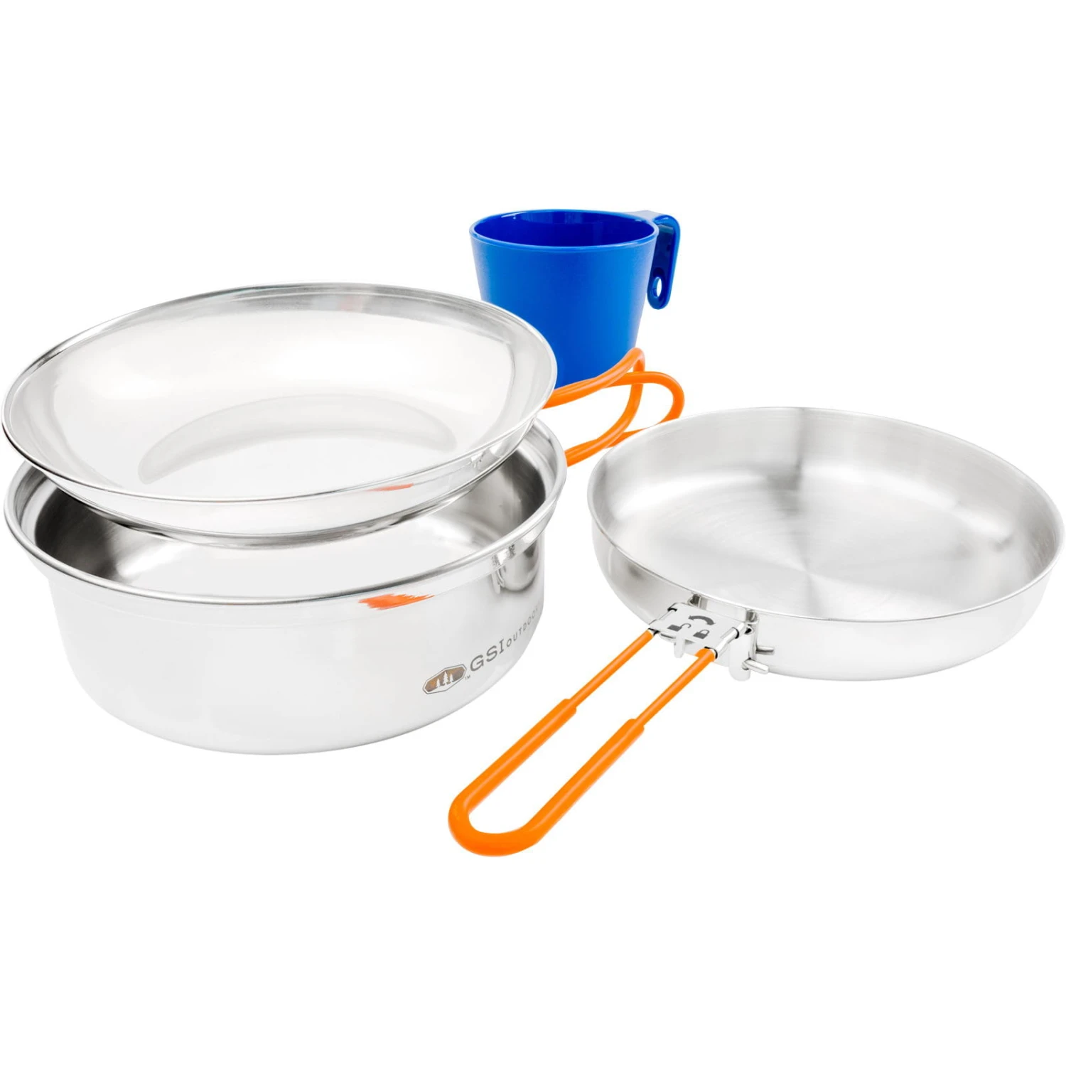 GSI Glacier Stainless 1 Person Mess Kit - Kochset 1 GSI Glacier Stainless 1 Person Mess Kit - Kochset