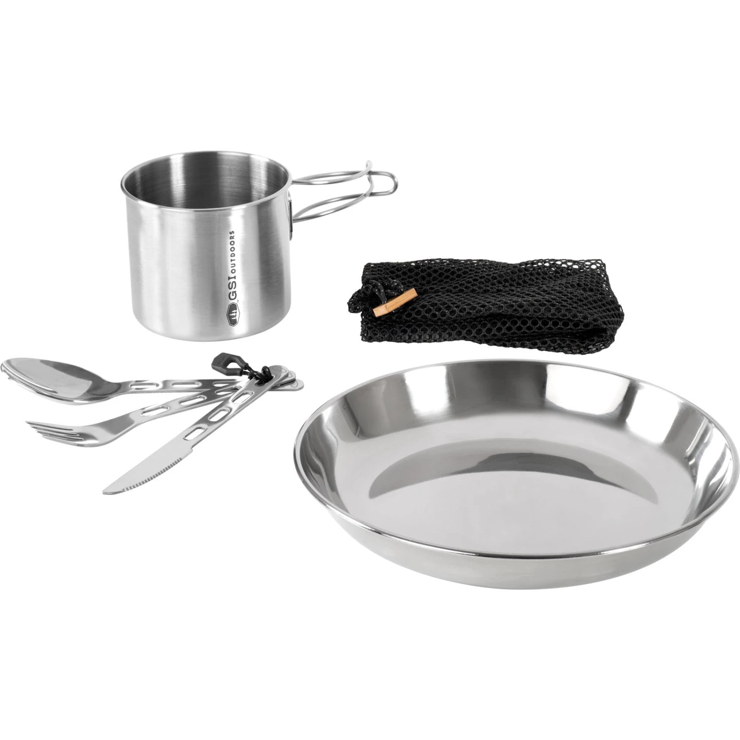 GSI Glacier Stainless Steel 1 Person Set - Geschirrset 1 GSI Glacier Stainless Steel 1 Person Set - Geschirrset